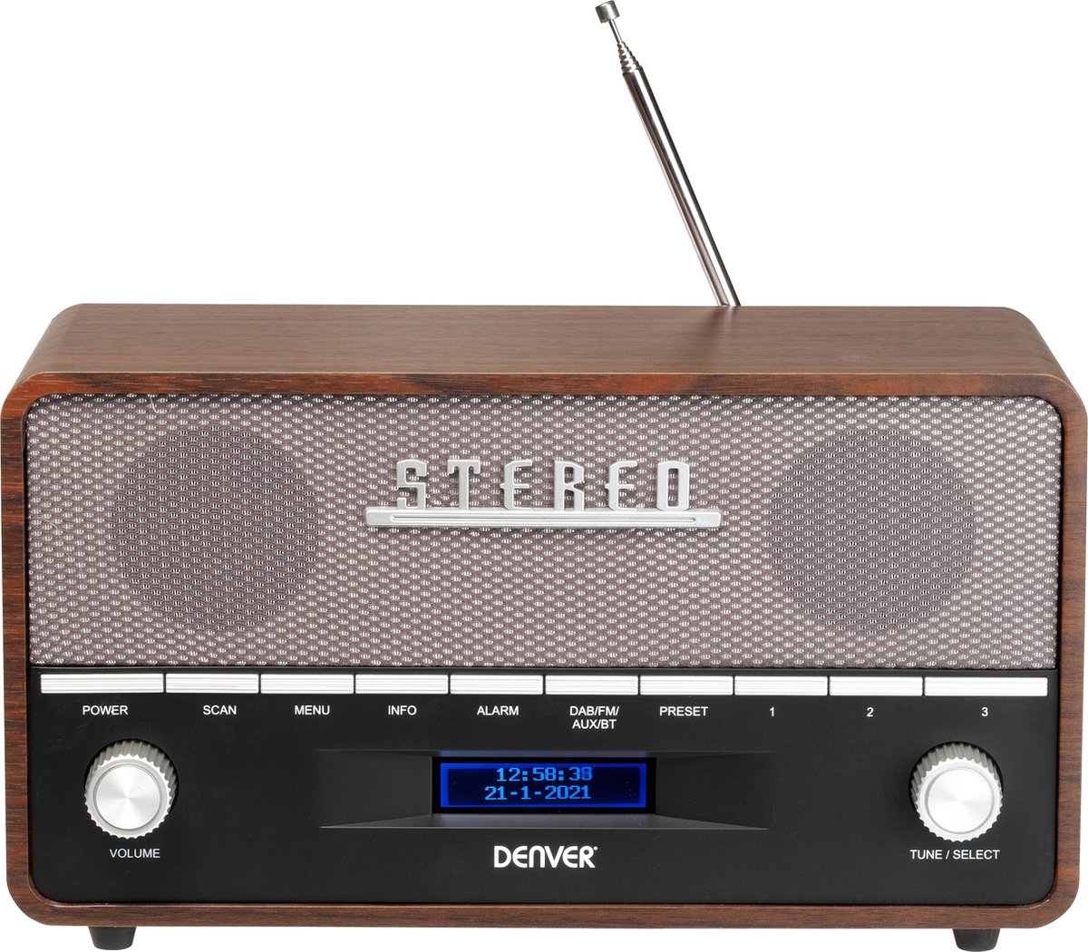 Denver DAB36 - Retro DAB+ Radio - Hout