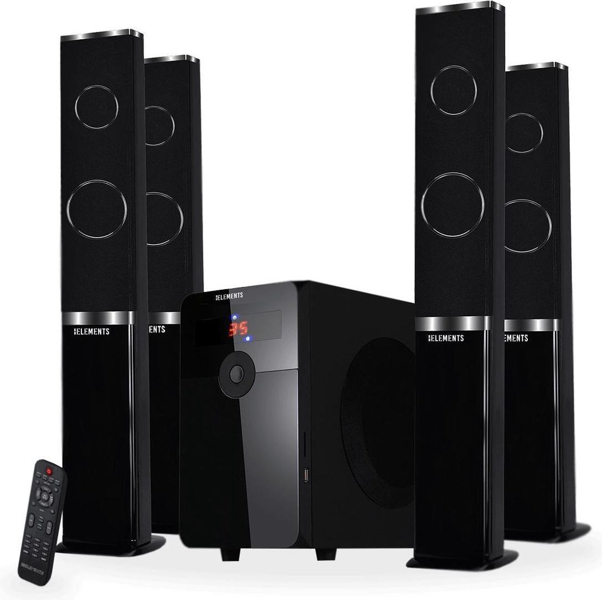 Home Cinema 4.1 Surround Bluetooth USB Luidspreker Subwoofer Elements