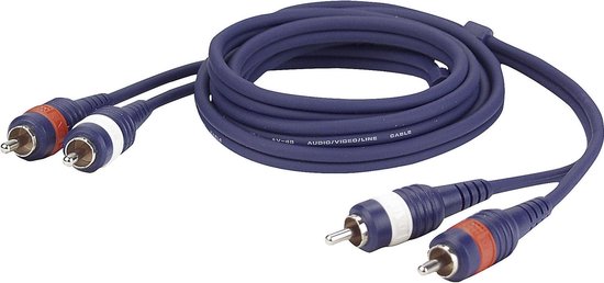 Dap Audio RCA Kabel 1,5m - 2x RCA Male naar 2x RCA Male - Tulp kabel 1,5m
