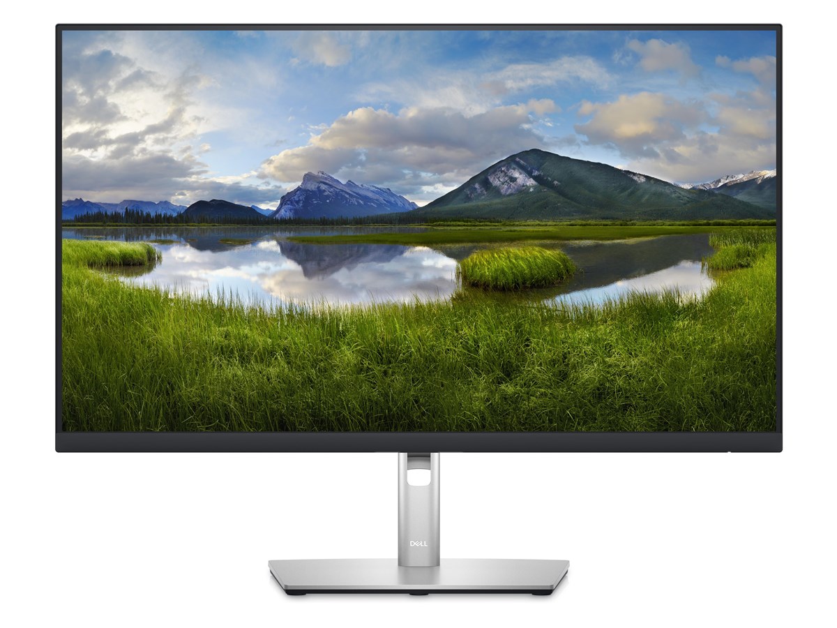 Dell P2723D monitor van 27 inch met landschap op het scherm, te koop bij Paradigit