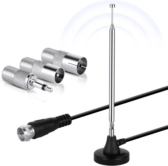 Indoor DAB radioantenne voor hifi 3m telescopische antenne met magnetische voet