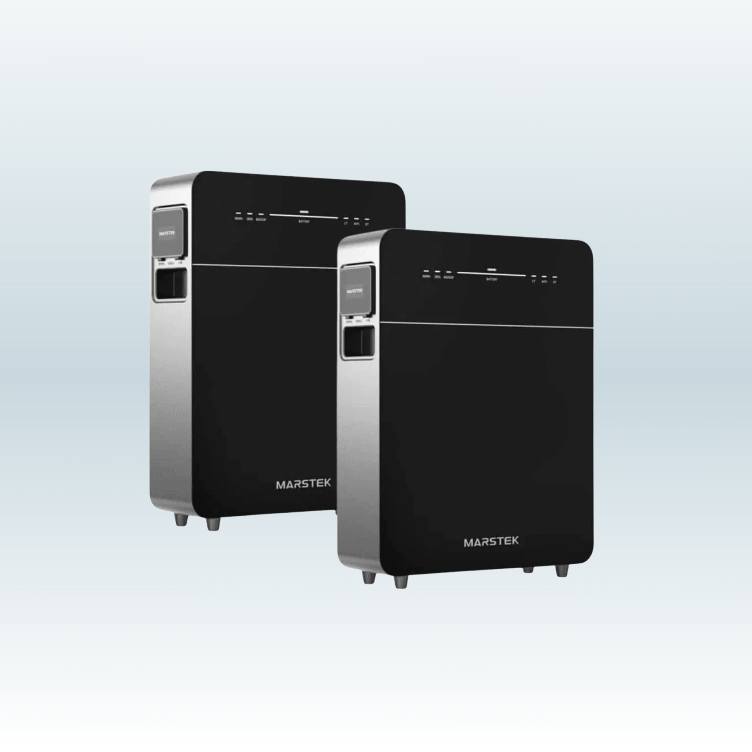 Twee Venus E-units van Marstek naast elkaar