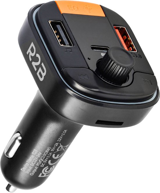 R2B Bluetooth transmitter voor in de auto van Nederlands merk