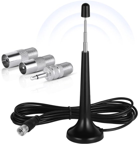 Sander Shop DAB radio antenne voor hifi systeem binnen met 3m kabel en telescoopstang
