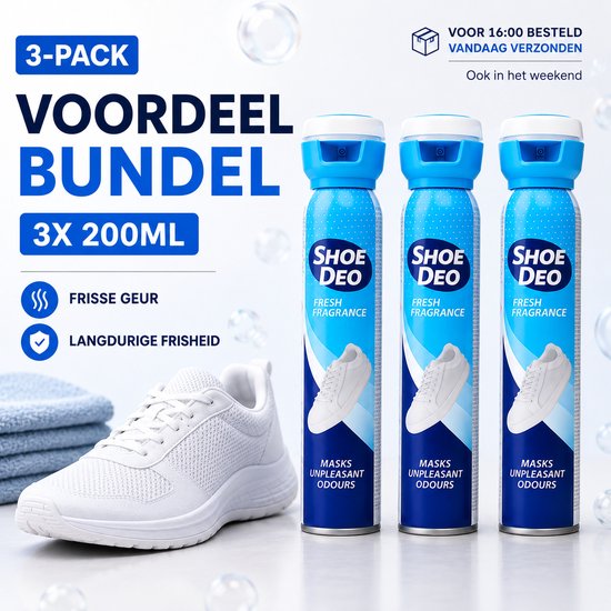 Schoenverfrisser Spray 3-pack 200 ml schoendeodorant set