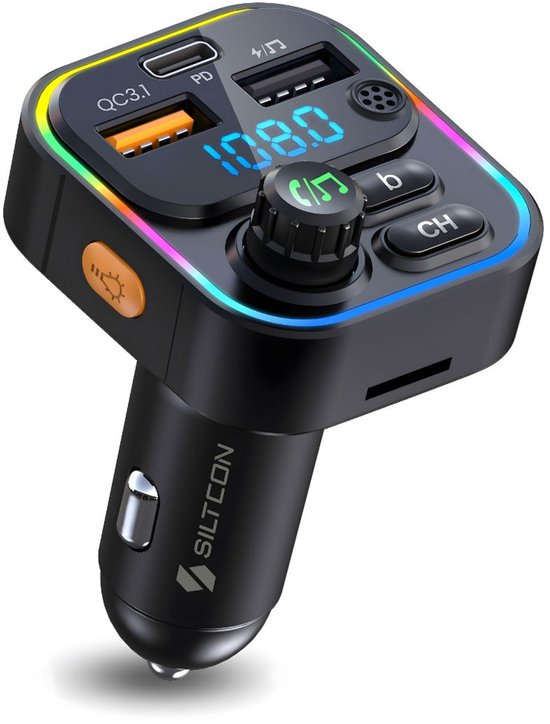 Siltcon FM transmitter Bluetooth standaard model voor in de auto