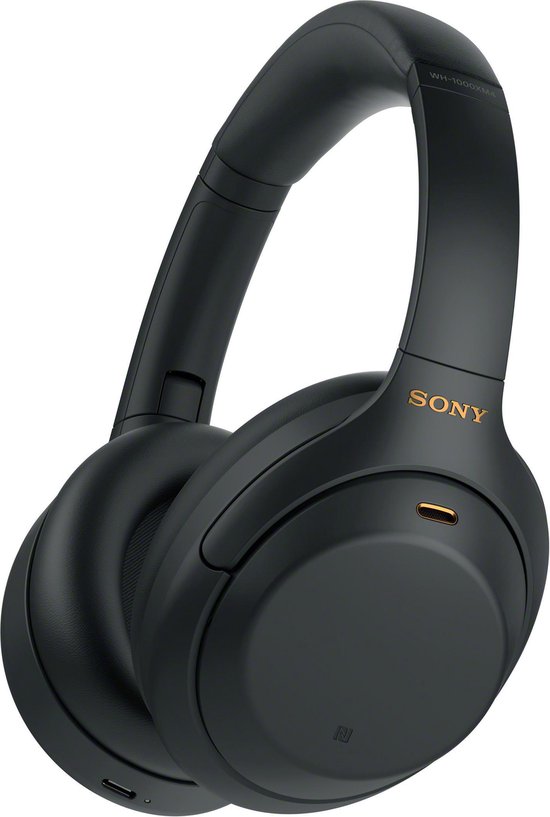 Sony WH-1000XM4 draadloze over-ear koptelefoon met noise cancelling zwart industry-leading ANC
