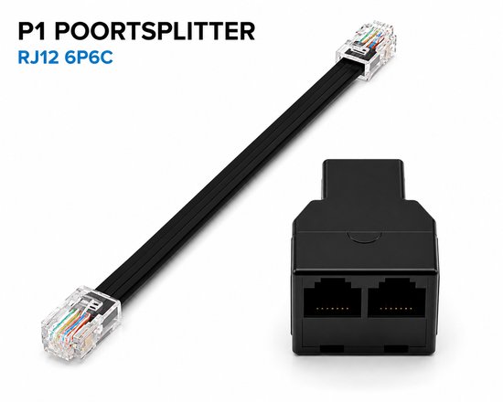 Xenovia P1 Splitter RJ12 6p6c voor slimme meter laadpaal energie